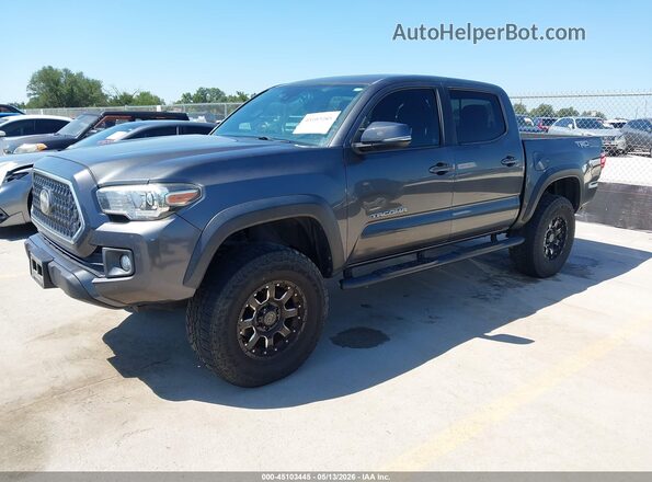 3TMCZ5ANXJM165501 2018 TOYOTA TACOMA Gray Առջևի ձախ երեք քառորդ տեսարան