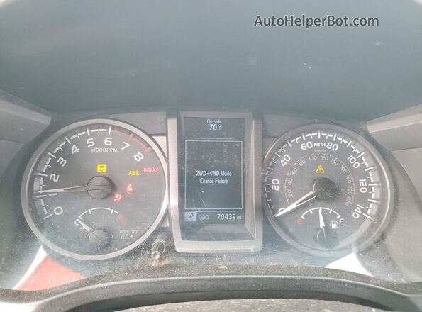 3TMDZ5BN5KM064614 2019 TOYOTA TACOMA Gray Вид щитка приладів