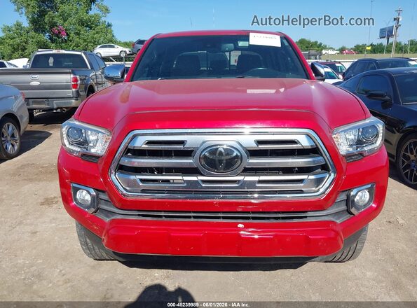 3TMGZ5ANXJM167654 2018 TOYOTA TACOMA Red Instrument cluster view