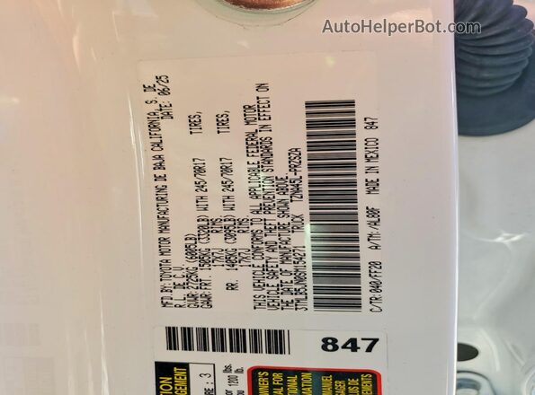 3TMLB5JN0SM154271 2025 TOYOTA TACOMA Белый 