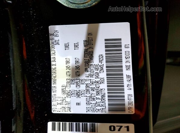 3TMLB5JN3RM062775 2024 TOYOTA TACOMA Черный Вид наклейки с VIN-кодом