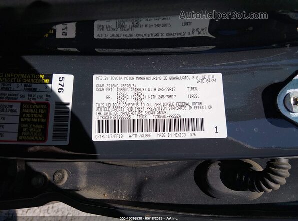 3TYKB5FN7RT006685 2024 TOYOTA TACOMA Gray Widok komory silnika