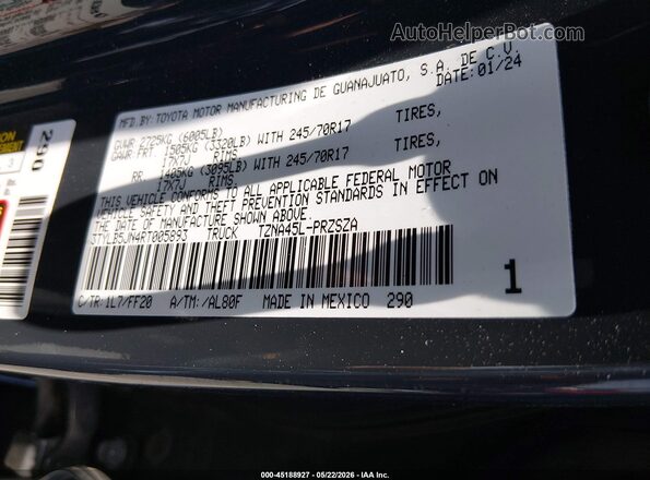 3TYLB5JN4RT005893 2024 TOYOTA TACOMA Gray ძრავის განყოფილების ხედი