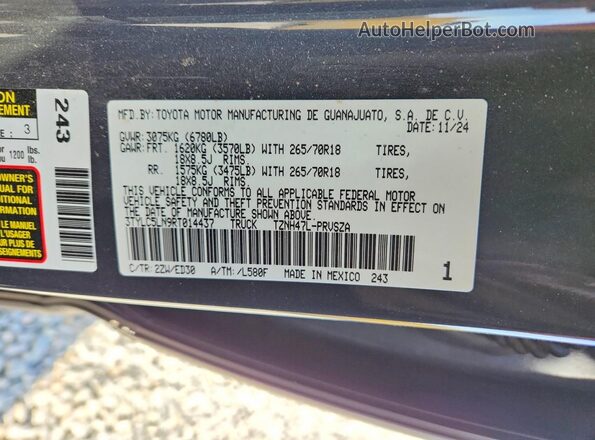 3TYLC5LN9RT014437 2024 TOYOTA TACOMA Серый 