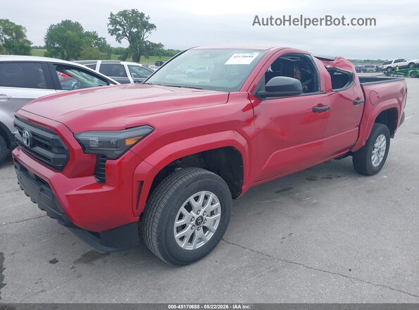 3TYLD5KN7RT009476 2024 TOYOTA TACOMA Red Առջևի ձախ երեք քառորդ տեսարան