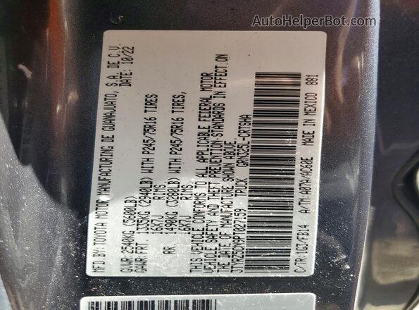3TYRZ5CN9PT027159 2023 TOYOTA TACOMA Угольный 