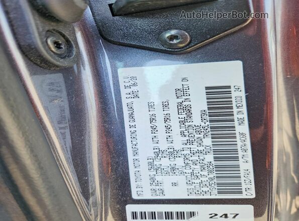 3TYSX5EN0LT002584 2020 TOYOTA TACOMA Gray VIN sticker view