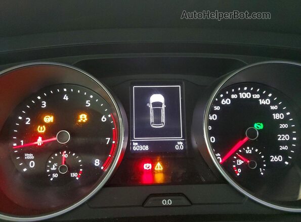 3VV0B7AX0JM157381 2018 VOLKSWAGEN TIGUAN Black Вид щитка приладів