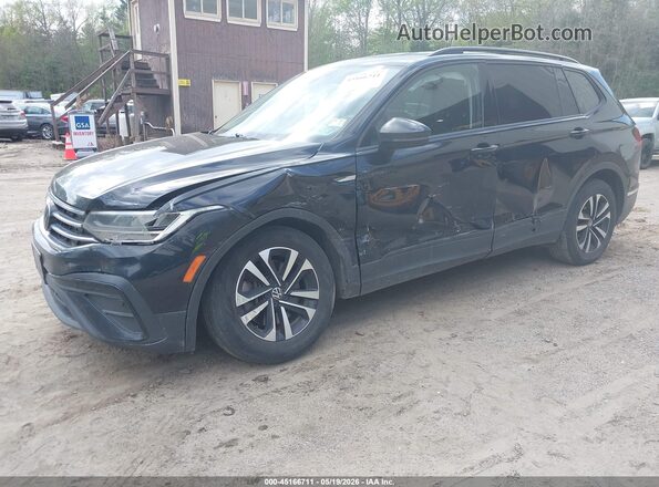 3VV0B7AX7NM045103 2022 VOLKSWAGEN TIGUAN Black წინა მარცხენა ხედი სამი მეოთხედიდან