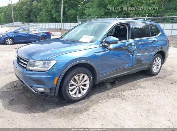 3VV1B7AX6JM028954 2018 VOLKSWAGEN TIGUAN Blue წინა მარცხენა ხედი სამი მეოთხედიდან