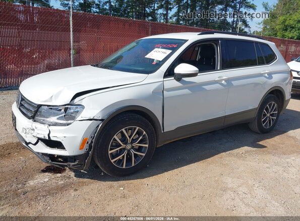 3VV1B7AX7MM012024 2021 VOLKSWAGEN TIGUAN White Առջևի ձախ երեք քառորդ տեսարան