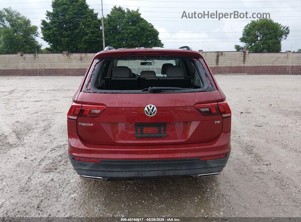 3VV1B7AX8JM022461 2018 VOLKSWAGEN TIGUAN Темно-бордовый 