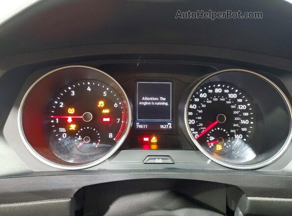 3VV2B7AX1LM043207 2020 VOLKSWAGEN TIGUAN Silver Вид щитка приладів