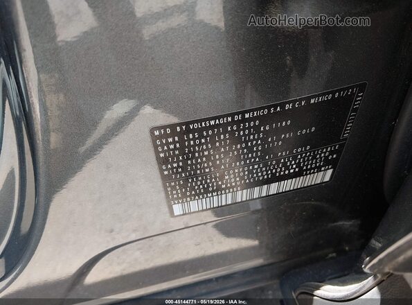 3VV2B7AX3MM069955 2021 VOLKSWAGEN TIGUAN Gray ძრავის განყოფილების ხედი