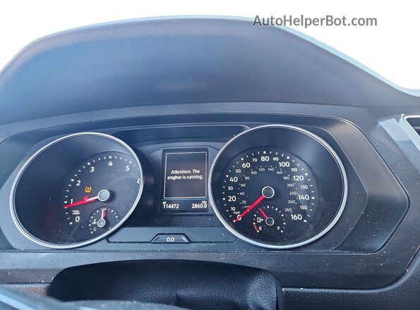 3VV2B7AX4KM098782 2019 VOLKSWAGEN TIGUAN Gray Instrument cluster view