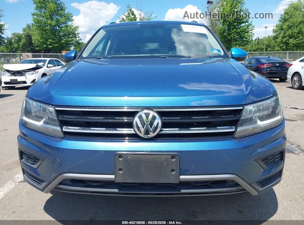 3VV2B7AX5JM222282 2018 VOLKSWAGEN TIGUAN Blue Widok zestawu wskaźników