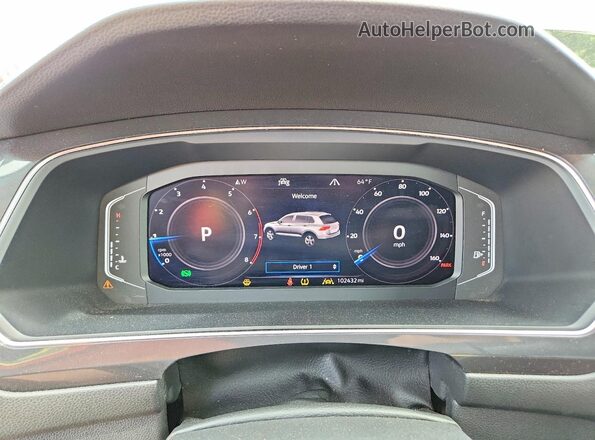 3VV2B7AX6LM123280 2020 VOLKSWAGEN TIGUAN Черный Вид щитка приборов