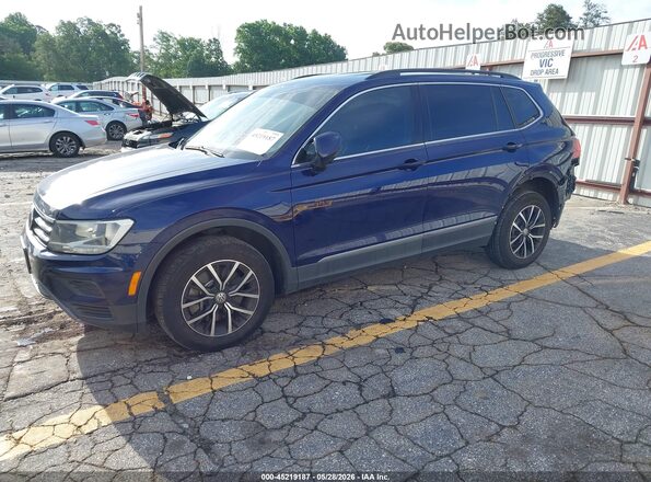 3VV2B7AX6MM025934 2021 VOLKSWAGEN TIGUAN Dark Blue წინა მარცხენა ხედი სამი მეოთხედიდან
