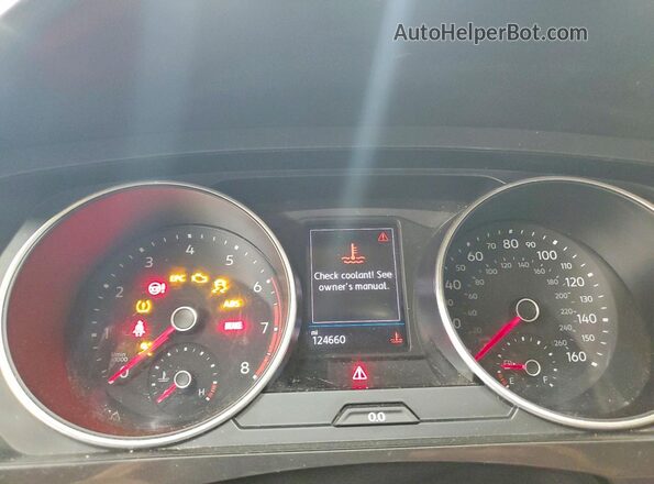 3VV2B7AX7JM122815 2018 VOLKSWAGEN TIGUAN Blue Widok zestawu wskaźników
