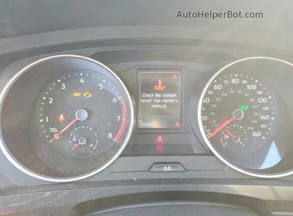3VV2B7AX8KM079930 2019 VOLKSWAGEN TIGUAN Blue Սարքավորումների վահանակի տեսք