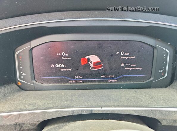 3VV3B7AX0KM102427 2019 VOLKSWAGEN TIGUAN Blue ხელსაწყოთა პანელის ხედი