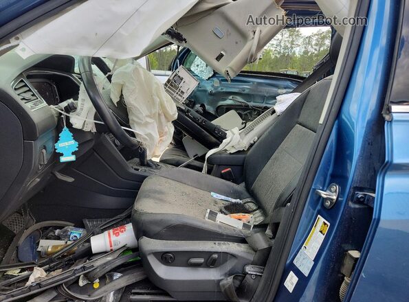 3VV3B7AX0KM102427 2019 VOLKSWAGEN TIGUAN Blue წინა სალონის ხედი