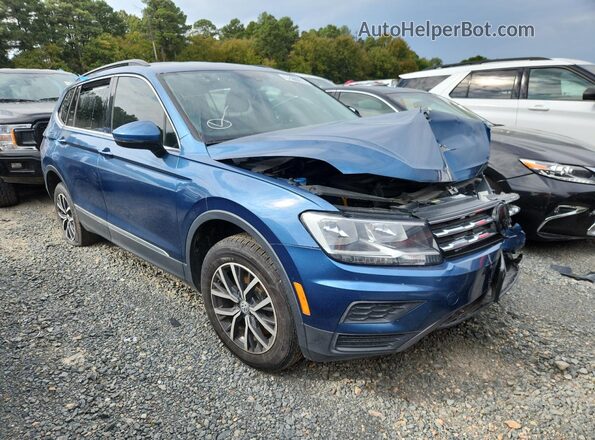 3VV3B7AX1LM129735 2020 VOLKSWAGEN TIGUAN Blue Delantero derecho