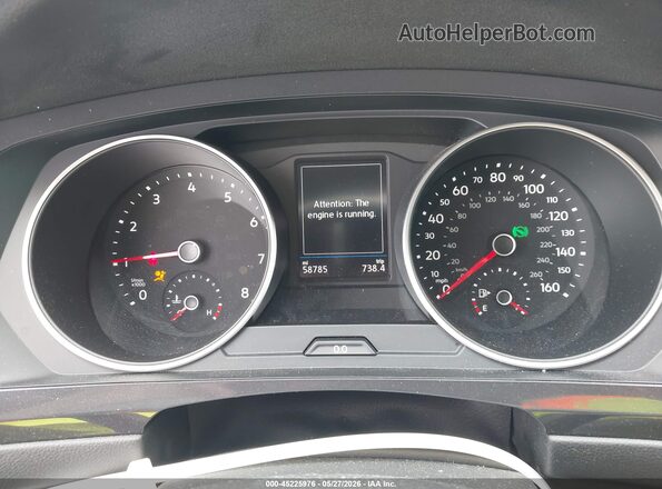 3VV3B7AX3LM062832 2020 VOLKSWAGEN TIGUAN Gray Հետևի նստատեղերի տեսք
