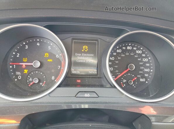 3VV3B7AX4LM013834 2020 VOLKSWAGEN TIGUAN Silver Instrument cluster view