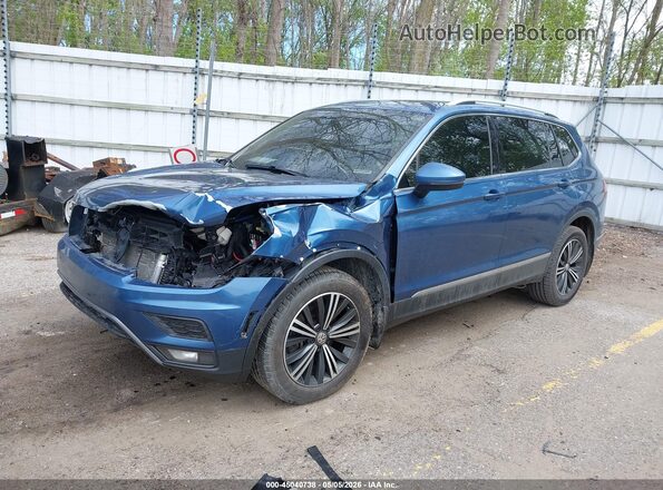 3VV3B7AX5JM021552 2018 VOLKSWAGEN TIGUAN Blue Przód lewy