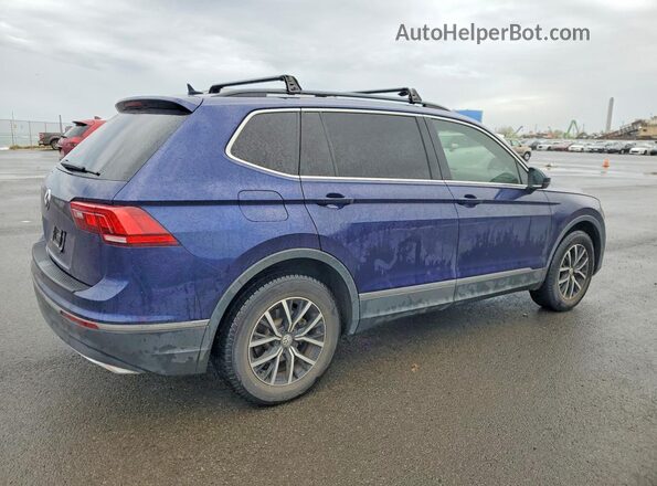 3VV3B7AX5MM082582 2021 VOLKSWAGEN TIGUAN Blue Rear right