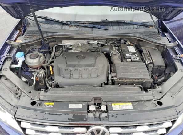 3VV3B7AX5MM082582 2021 VOLKSWAGEN TIGUAN Blue Engine compartment view