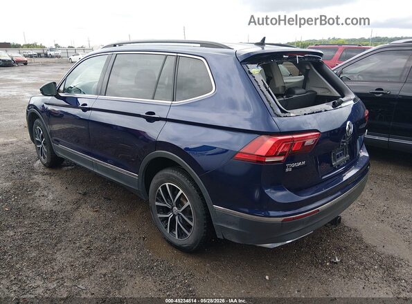 3VV3B7AX7MM088674 2021 VOLKSWAGEN TIGUAN Blue Задня ліва чверть