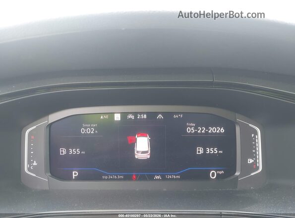 3VV4X7B24RM065952 2024 VOLKSWAGEN TAOS Синий Вид задних сидений