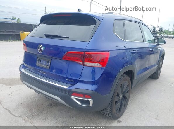 3VV4X7B24RM065952 2024 VOLKSWAGEN TAOS Синий Задняя правая четверть