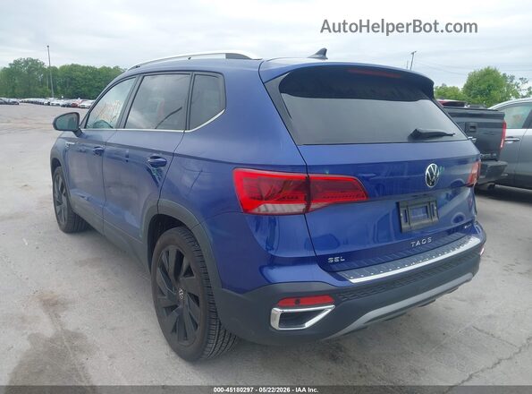 3VV4X7B24RM065952 2024 VOLKSWAGEN TAOS Синий Задняя левая четверть
