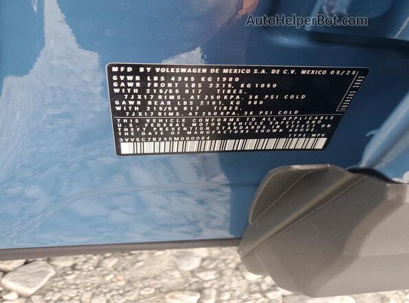 3VV5C7B23SM060084 2025 VOLKSWAGEN TAOS Blue 