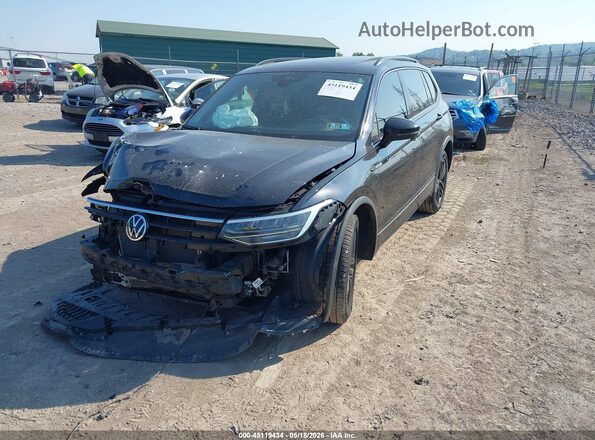 3VV8B7AX0NM047858 2022 VOLKSWAGEN TIGUAN Black Առջևի ձախ երեք քառորդ տեսարան