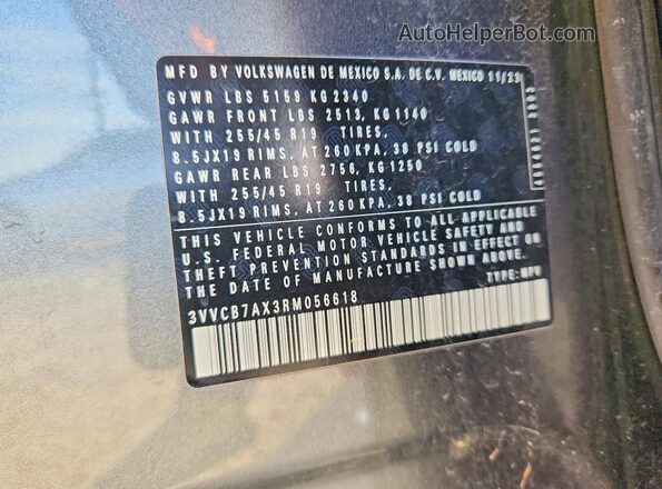 3VVCB7AX3RM056618 2024 VOLKSWAGEN TIGUAN Gray 