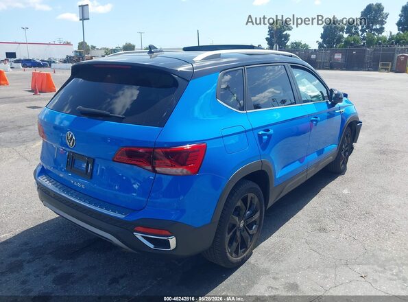 3VVEX7B28RM075002 2024 VOLKSWAGEN TAOS Blue Rear right