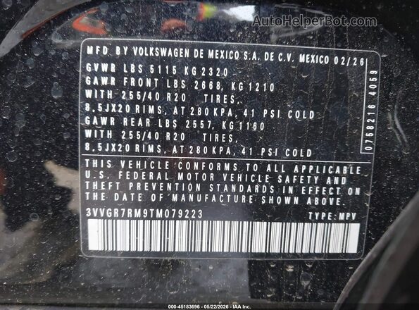 3VVGR7RM9TM079223 2026 VOLKSWAGEN TIGUAN Черный 