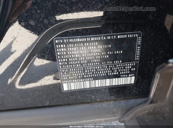 3VVLR7RM2SM038526 2025 VOLKSWAGEN TIGUAN Black Vista del compartimento del motor