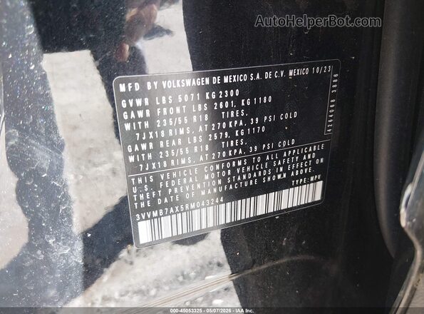 3VVMB7AX5RM043244 2024 VOLKSWAGEN TIGUAN Black Вид підкапотного простору