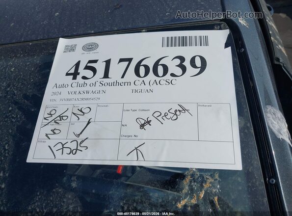 3VVRB7AX2RM054529 2024 VOLKSWAGEN TIGUAN Gray Вид панелі приладів
