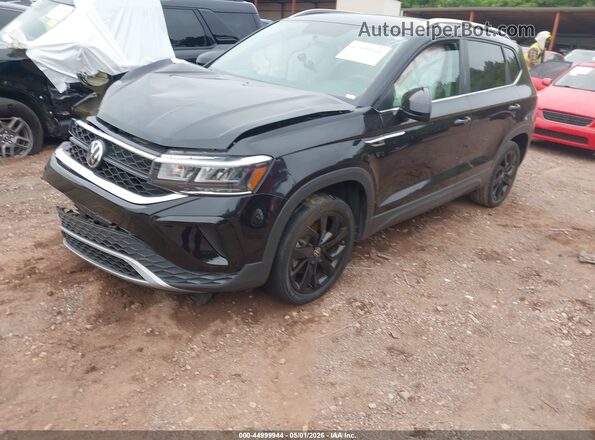 3VVRX7B22NM075296 2022 VOLKSWAGEN TAOS Black Առջևի ձախ երեք քառորդ տեսարան
