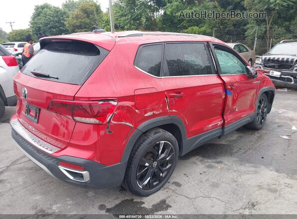 3VVSX7B26NM079448 2022 VOLKSWAGEN TAOS Red უკანა მარჯვენა