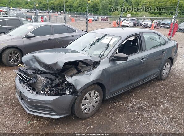 3VW267AJ7GM406241 2016 VOLKSWAGEN JETTA Gray Առջևի ձախ երեք քառորդ տեսարան