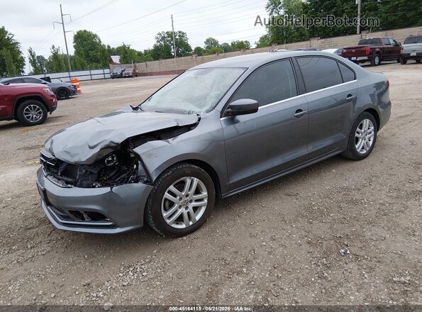 3VW2B7AJ3HM367404 2017 VOLKSWAGEN JETTA Gray წინა მარცხენა ხედი სამი მეოთხედიდან