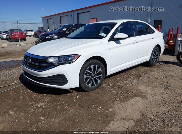 3VW5M7BU7PM021693 2023 VOLKSWAGEN JETTA White Առջևի ձախ երեք քառորդ տեսարան