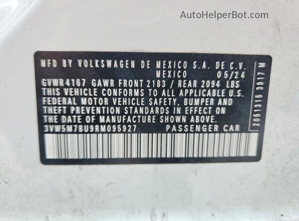 3VW5M7BU9RM095927 2024 VOLKSWAGEN JETTA Белый Вид подкапотного пространства